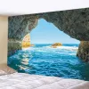 Seaside Cave Psychedelic Scene Home Decor Art Tapestry Hippie Boho Tarot Pretty Room Wall Decor Wall Hanging