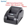 Drukarki hurtowe xprinter xp58iih 58 mm mini paragon termiczny/rachunek/drukarka POS Niski szum z interfejsem USB lub BT