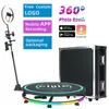 360 Po Booth with Ring Light Slow Motion Rotating Portable Selfie Platform For Partys Rental Machine 360 Video Po Software308J