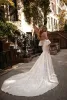 Berta Bohemian Mermaid Wedding Dresses Illusion Off the Hall Loce Wedding Apes Wedding Sweep Trein Wortlessless