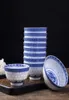 45インチライスボウルJingdezhen Blue and White Porcelain Tableware Chinese Dragon Dernidware Ceramic Ramen Soup Bowls Holder6177432