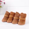 4PCS/Set Winter Warm Pet Dog Cat Shoes For Dogs Non-slip Puppy Dog Snow Boots Chihuahua Shih Tzu Shoe For Small Medium Dogs