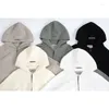 Erkek Hoodies Moda Fermuarı Geri 3d Kauçuk Mektup Logo Yüksek Sokak Büyük Boyut Peluş Ter Lüks Tasarım Çiftinin Paltoları