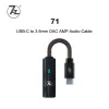 Amplifier 7Hz SEVENHERTZ 71 USB DAC AMP USBC to 3.5mm Audio Cable Headphone Amplifier PCM384 DSD128 audirect