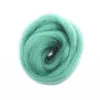 10G/50/100G Mörkgrön serie Wool Fiber Flower Animal Toy Wool Roving Needle Felting Handgjorda snurrning DIY Craft Materials Tool Tool