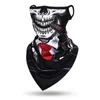 Modegesichtsmasken Hals Giterin Multifunktions-Schal-Schädel-Schädel Gesichtsmaske Radsport Bandana Earloops Face Balaclava Abdeckung 3D-Druck Sonnenschutzwinddichte Neck Giter 240410