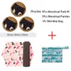 3pcs Bamboo Charcoal Sanitary Tads + 3pcs Menstruelle Période Paule + 1 Sac humide 2020 Nouvelles femmes culotte pour pads menstruels S M L