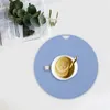 Table Mats Silicone Decor Flexible Non-stick Round Placemat Heat Insulation Waterproof Protection Anti-scalding