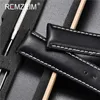 Titta på band Remzeim Soft Calfskin Leather Watchbands 18mm 20mm 22mm 24mm remmar Automatisk fjärilslås Täcktillbehör med Boxl2404