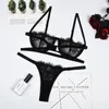 Bras sets sexy lingerie femme dentelle en dentelle transparente des sous-vêtements transparents de broderie de fée