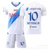 Maglie da calcio 24 Riyadh Moon via White Neymar 10 Jersey Sports Set