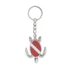 Chaîne de clés de plongée en alliage Keychain Keychain Dive Flag Shark Turtle Turtle Key Ring Key Chain pour les sports nautiques