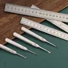 LMDZ Edge Bevel Le cuir en cuir Stitch Tool Skiving Metal Ruler coupe Skiving Straight Ruler Aluminium Ruler School Office Supplies