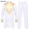 Men's Tracksuits Summer 2024 Dashiki National Dress African Printed Top And Trousers Suit Wedding Sunday Prayer Casual Slim