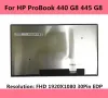 Экран M21389001 M21392001 Матричный ЖК -экран для HP Probook 440 445 G8 Ноутбук FHD 1920x1080 30PIN EDP