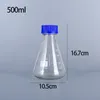 Screw Mouth Triangular Flask Glass Conical Flask Blue Cap 500 / 1000ml Triangular Flask Conical Flask