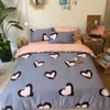 3Pcs Baby Fruit Bedding Set Cotton Crib Bed Linen Kit Cartoon Animal Includes Pillowcase Sheet Duvet Cover Without Filler 240325