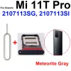 Xiaomi Mi 11t Mi 11t Pro 2108111111111111113SGリーダーSIMカードアダプター交換部品のSIMカードトレイスロットホルダー