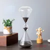 Unikalne 3-warstwowe szklane klepsydra świątecznego wystroju prezenty Dynamiczna ceremonia piasku Caixa de Areia Bureau Enfant Timer Black Sand Clock