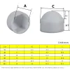 Защитные колпачки гайки PE M4 M5 M6 M8 M10 M12 M14 Черная белая винтная крышка набор гайки с резьбовой крышкой Использование для автомобильной безопасности Пластиковая гайка