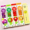 Lápis de fruta de fruta de madeira fofa para escola Kawaii Coreanyery Supplies Student Writing Acessórios Prêmios para crianças