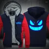 Men's Hoodies Anime Gengar Moltres Sulfura Lavados Hoodie Jacket Coat Winter Fleece Thick Warm Sweatshirts Long Sleeve Plus Size