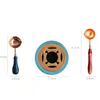 Retro Sealing Wax Seal Melting Furnace Solid Wood Oven Furnace Wax Pot Bead Stick Heater Wax Heater Candle Stamp Making Tool Set