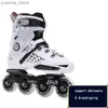 Skates à rouleaux en ligne adultes roller en ligne patinage plate Figure 12 Choix de patinage Chaussures Sneaker Débutant débutant Advanced Aluminium Trucks Pu Wheels Cool Y240410