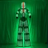 Traje Led Robot Costume Led Clothes Stilts Walker Costume Led Suit Costume Hjälm Laserhandskar CO2 Gun Jet Machine