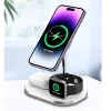 Chargers Magnetic Wireless Charger Stand für iPhone 15/14 plus/13/11 3 in 1 Wireless MacSafe Ladegerät für Apple Watch/Airpods Pro