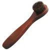 Long-handled Horse Hair Shoe Round Head Cleaning Brush Solid Color Useful Household Soft Polishing Tool Cleaning Brush