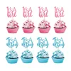 12Pcs Its A Boy Girl Cupcake Toppers Cake Picks for Baby Shower 1st Birthday Gender Reveal Party Decorations Favor