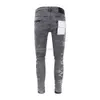 Marque Brand Fashion Grey Fashion Men pour hommes Purple Streetwear Ripped Long Pantal