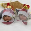 DIY Transparent Photos Frame Pendant Snowman Five-star Ball Xmas Tree Hanging Ornaments Christmas Decorations for Home New Year