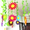 T-N 23cm Sun Flower Non-woven Polyester Wool Felt Pad Fabric School Classroom Home Kid Handmade Gift Doll DIY House Hanging Work