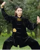 Yüksek kaliteli sonbahar -winter kadınlar nakış lotus dövüş sanatları kalın eğitim kıyafetleri kung fu taiji takım elbise wushu üniformaları