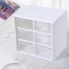 Desktop Storage Box with Drawer Dustproof Desk Organizer Desktop Container for Jewelry Cosmetics Girl Women Home Office Bedroom