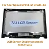 Schermata 14''Per spin 3 SP31451 SP31452 Digitalizzatore touch laptop N17W5 LCD Screen Visualizza assemblaggio con frame