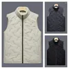 Men's Jackets Winter Solid Color Simple Padded Thickened Sleeveless Warm Vest Stand-Up Collar Wind Tube Fashion Casual Down Jacket 2024