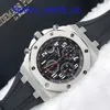 Sıcak AP Bilek Saati Royal Oak Offshore Serisi 42mm Takvim Zamanlaması Kırmızı Şeytan Vampir Otomatik Mekanik Çelik İzleme Çelik 26470ST.O.A101CR.01 Siyah Disk