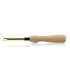 Knitting Embroidery Pen Weaving Felting Craft Punch Needle Threader Wooden Handle DIY Tool Sewing Accessories