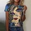 T-shirts Summer Belle Fleur 3D Print T-shirts Femme Streetwear Fashion Casual Fashion Colaire à manches T-shirt O-Neck Kids Tees Tops Vêtements 240410