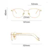 Sunglasses Pochromic Glasses Anti Blue Women's Myopia Ultra Light Metal Frame Clear Large Eyeglasses