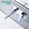 Becola levering chroom zwart bassin kraan muur gemonteerd badkuip badkamer kraan kraan single handle mixer tap torneira