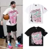 T-shirts masculins Meichao Hellstar Pink Body Grand intestin Gut Glory Imprimé T-shirt à manches courtes en coton de haute qualité pour hommes et femmes