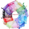 100 stcs 11 kleuren sieradentas 10 12 cm bruiloft cadeau organza verpakking display bouches wrap303n