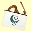 Happy Eid Print Eid Beads Женщины -макияжные сумки лучшие подарки Eid Сумка для хранения Рамадан Подарок Косметический корпус туалетный органайзер Организатор
