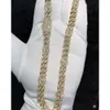 Bijoux de luxe 925 Silver à brochet Vvs Moisanie Diamond Ice Out Miami Cuban Link Collier Mens