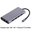 Hubs 11 em 1 4K Adaptador de cubo USB TypeC 5Gbps HD Extender TF/SD Card Reader Ethernet Station for MacBook for Notebook laptop