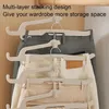 Hangères Slack Rack Hanger 4pcs Closet Vêtements Organisateur Accessoires de stockage multifonctionnels Heavy Duty pour les liens de leggings écharquois